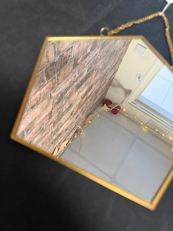 Vintage Style Brass Edge Mirror
