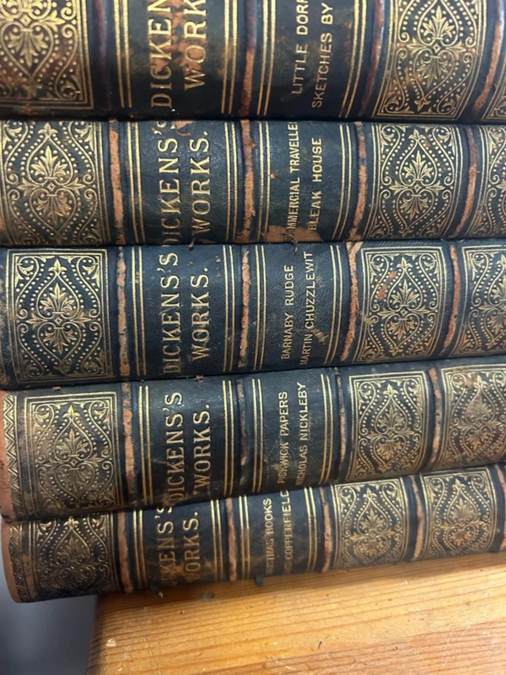 Dickens Works Late Victorian 10 Volume Book Set