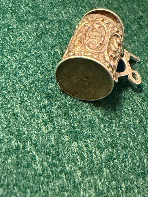 Sterling Silver Vintage Tankard Charm - 2.7g