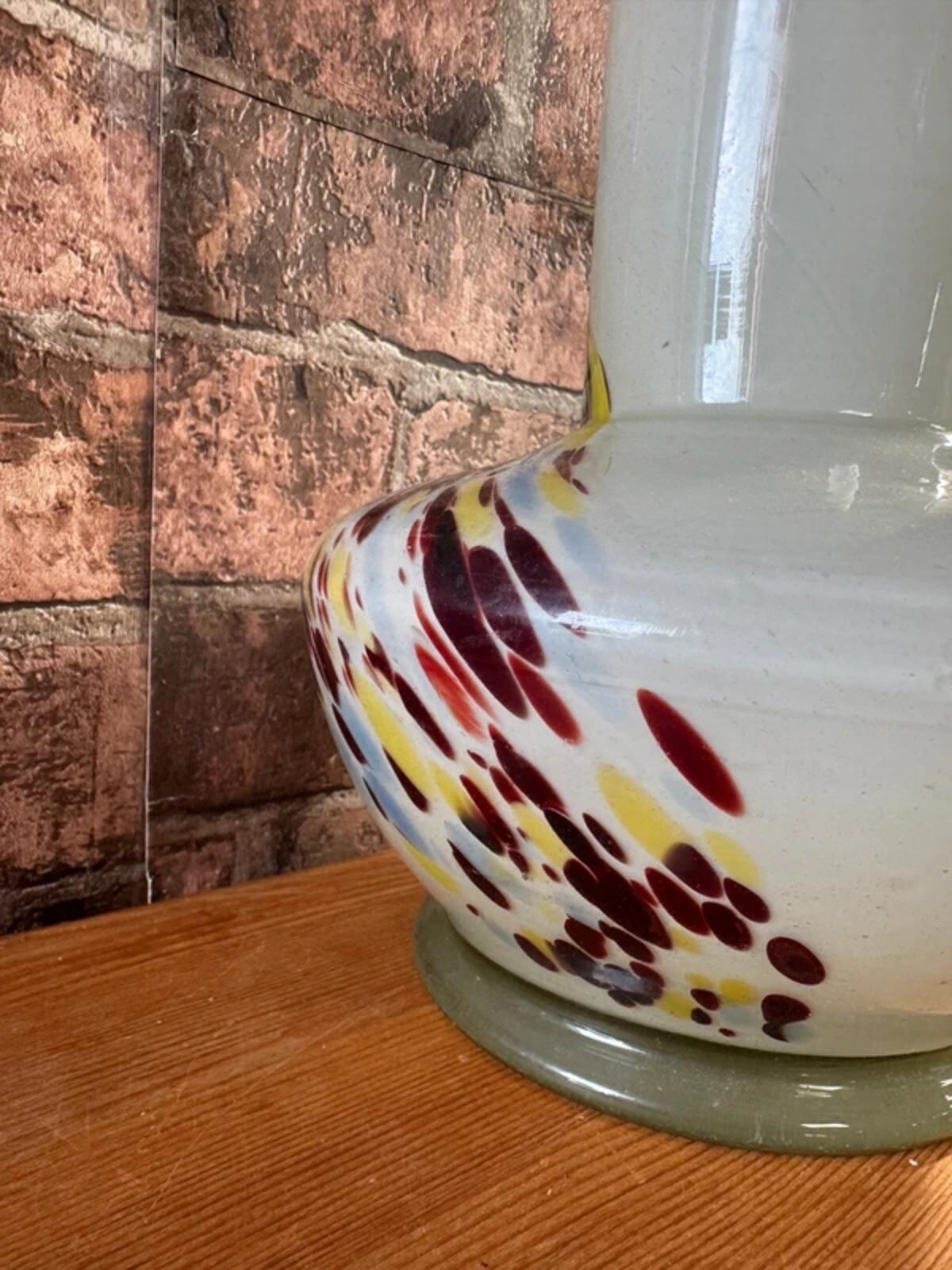 Murano Large Glass Patterned Vase