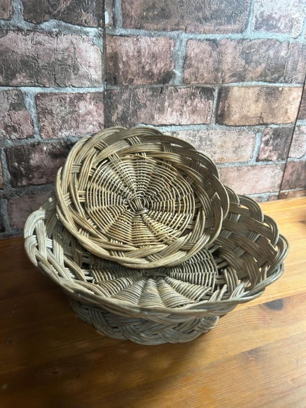 Pair of Vintage Wicker Baskets