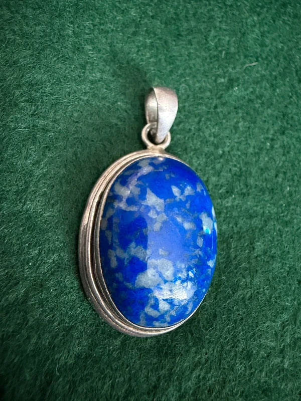 Lapis Lazuili and Sterling Silver Pendant