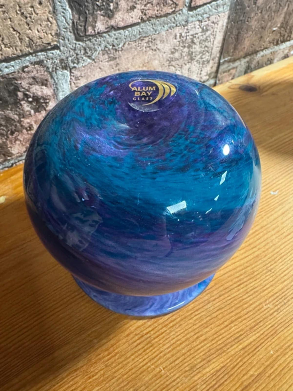 Alum Bay Glass Purple Swirl Vintage Vase