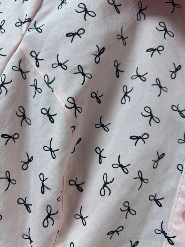 George Pink Bow Tie Blouse - Size 16