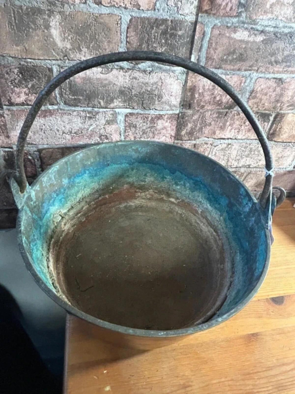 Vintage Large Copper Pot with Handle