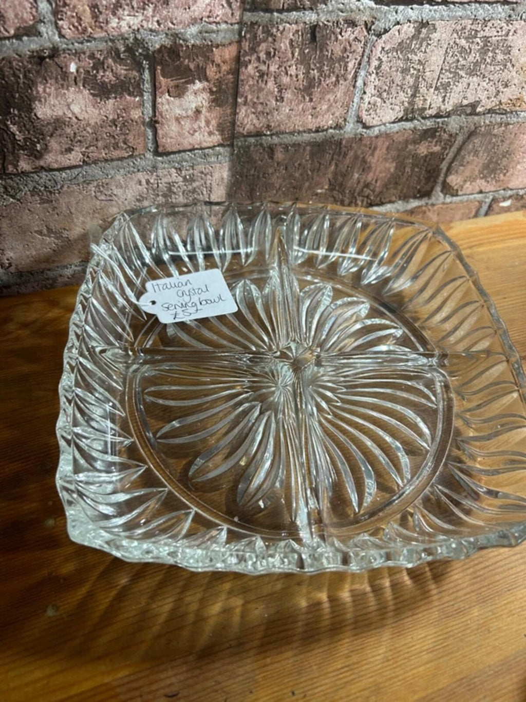 Italian Crystal Serving Bowl