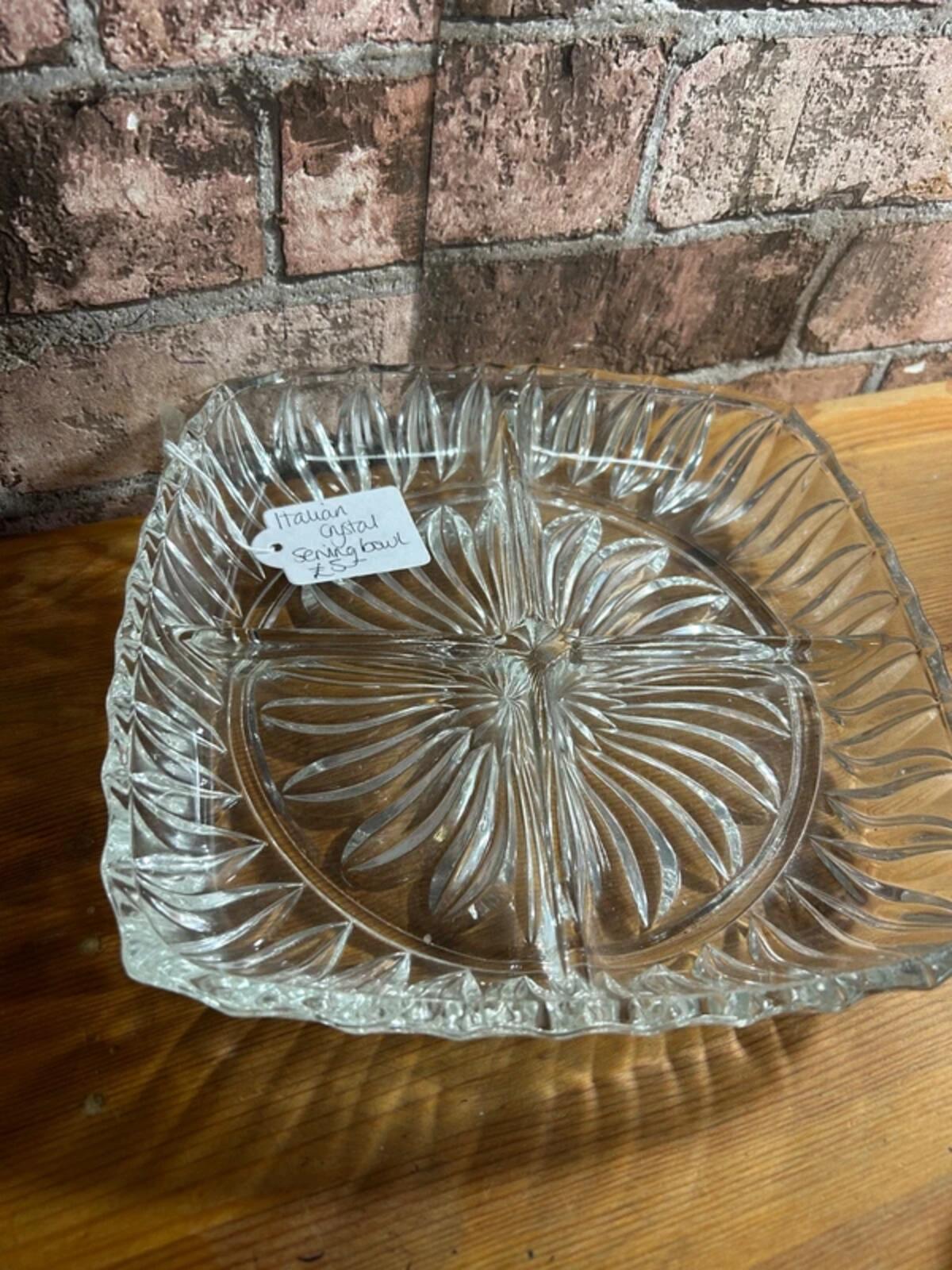 Italian Crystal Serving Bowl