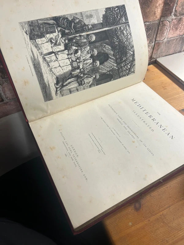The Mediterranean Illustrated 1877-1880 Antique Book