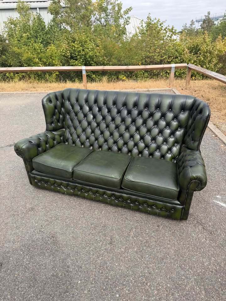Thomas Lloyd Chesterfield Antique Green Three Seater Sofa