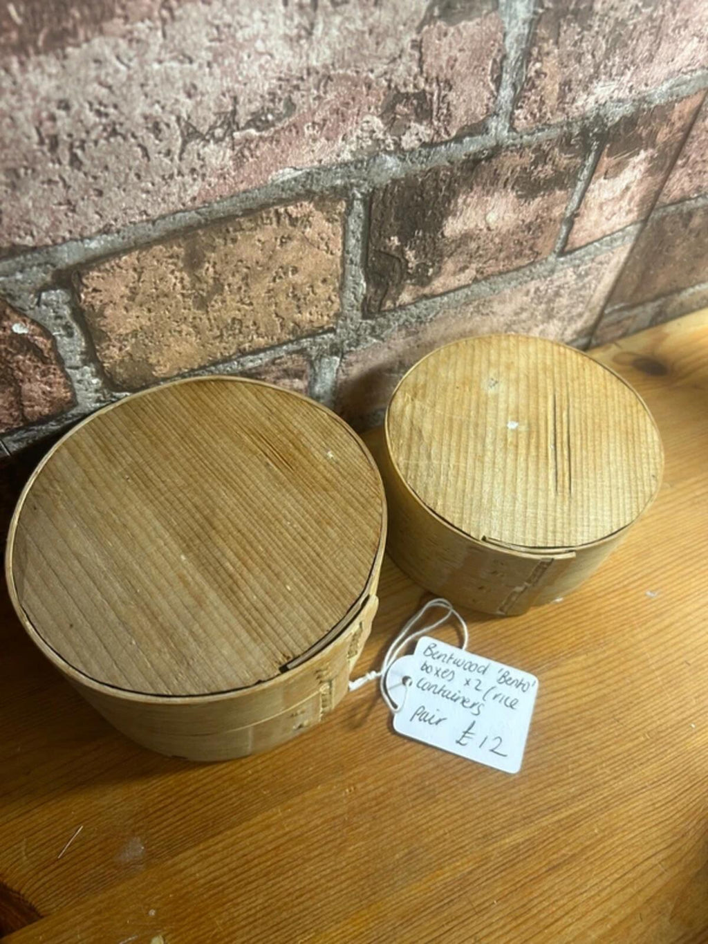 Pair of Bentwood Bento Boxes x 2