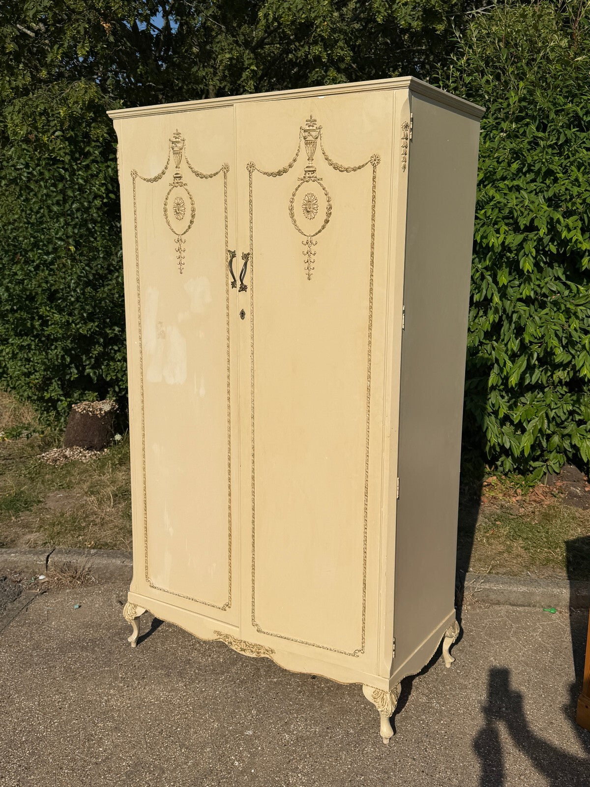 Cream French Louis Style Wooden Wardrobe
