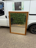 Vintage Large Gold Etched Bevelled Edge Mirror