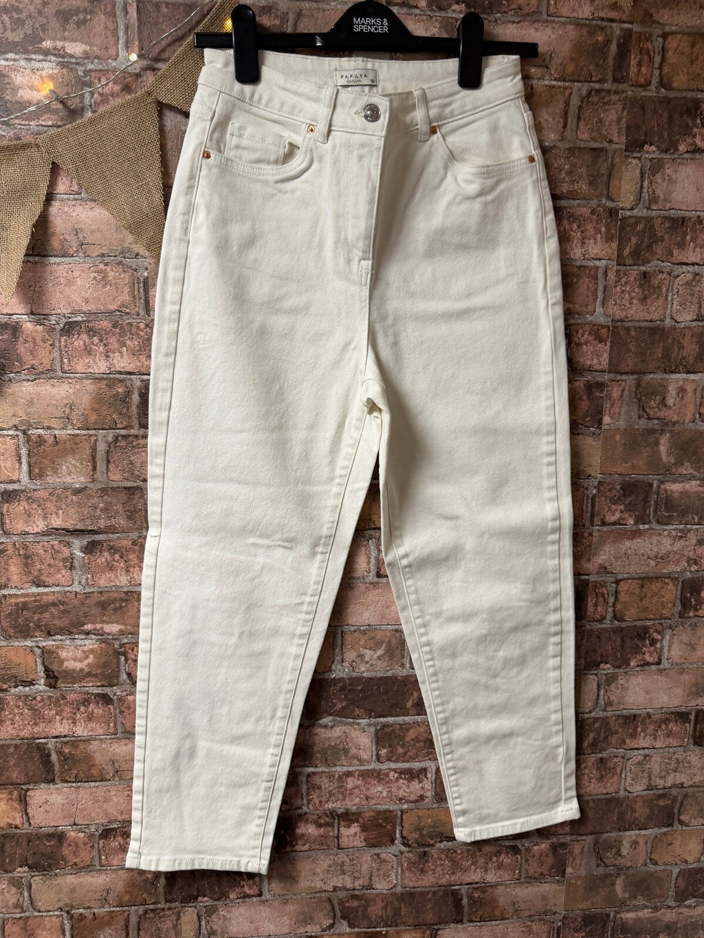 Papaya Off White Jeans - Size 10