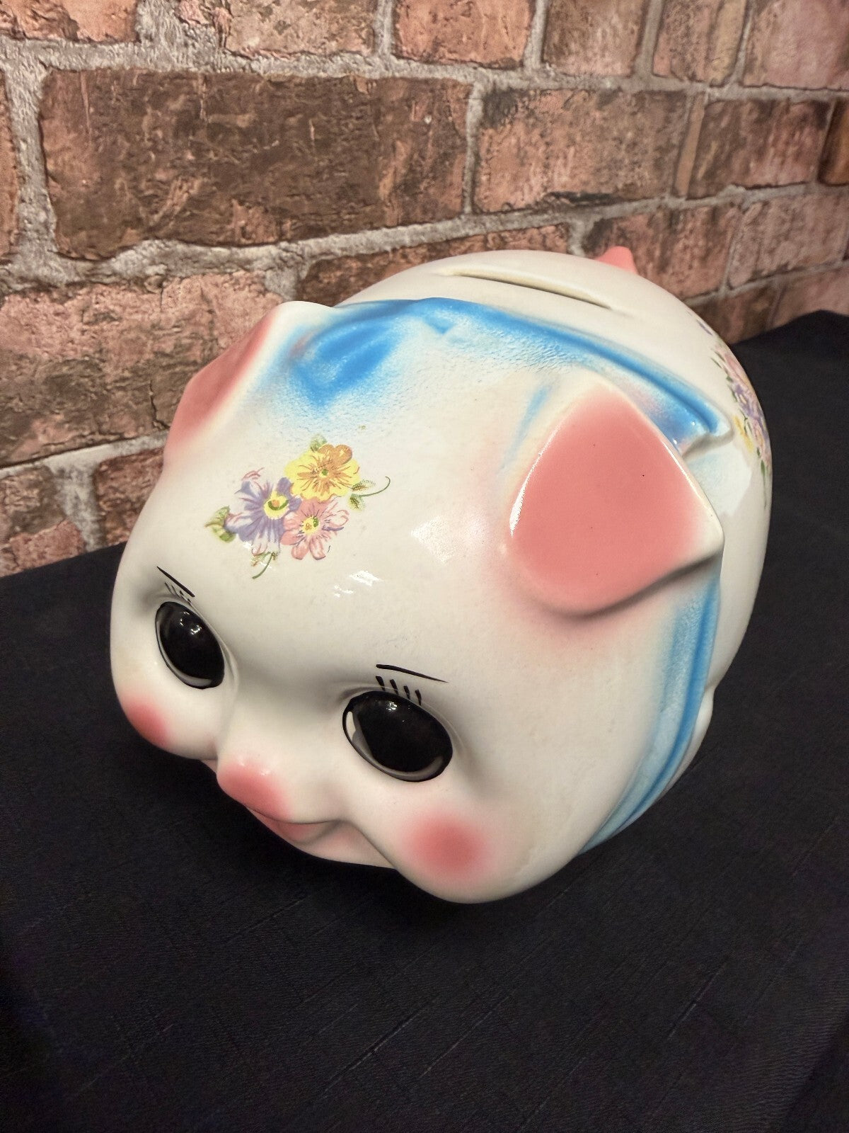 Kitsch Ceramic Pig Money Box