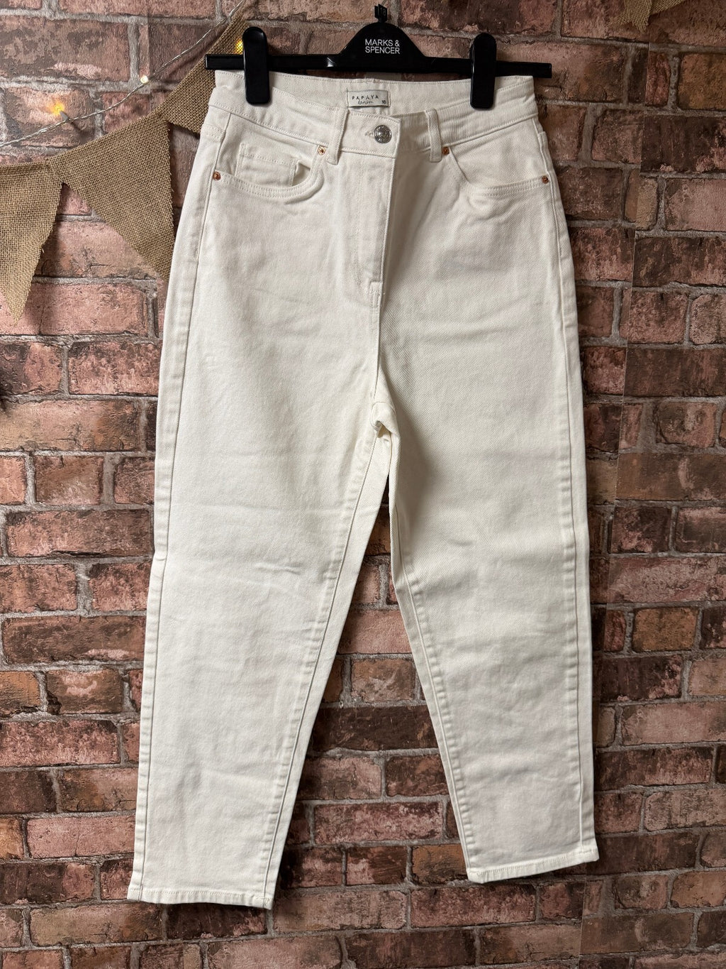 Papaya Off White Jeans - Size 10