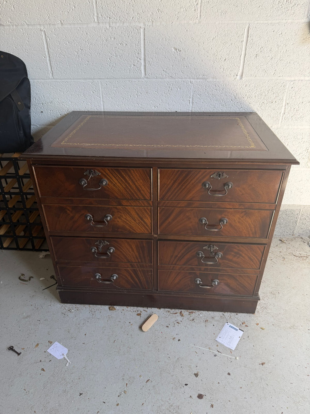 Mahogany Filing Drawer Storage Cabinet