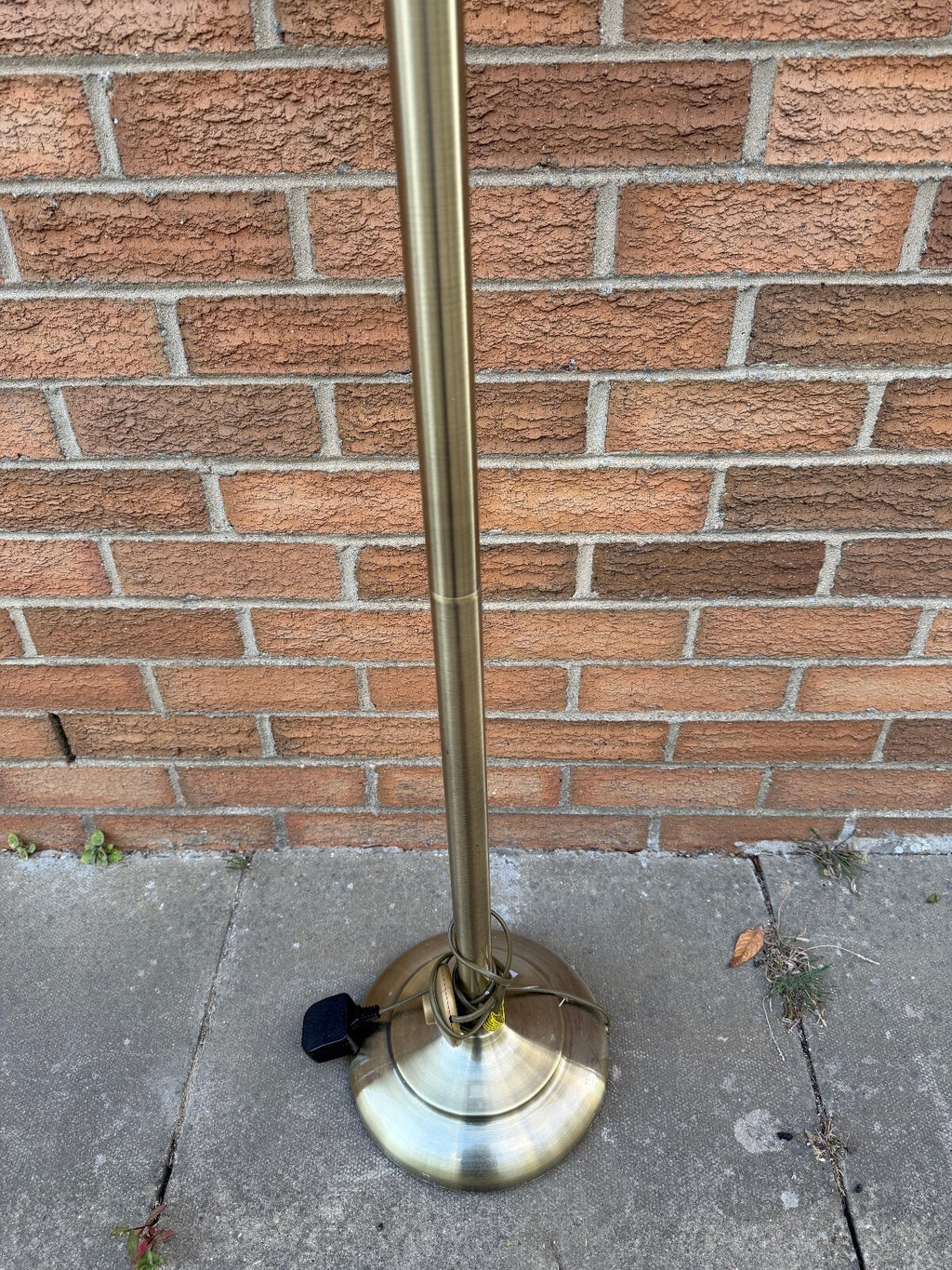 Brass Vintage Standing Lamp with Shade