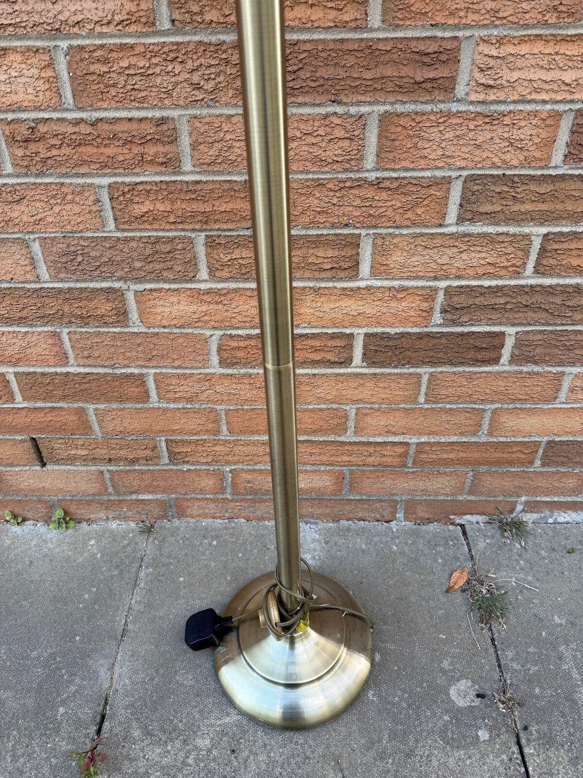 Brass Vintage Standing Lamp with Shade