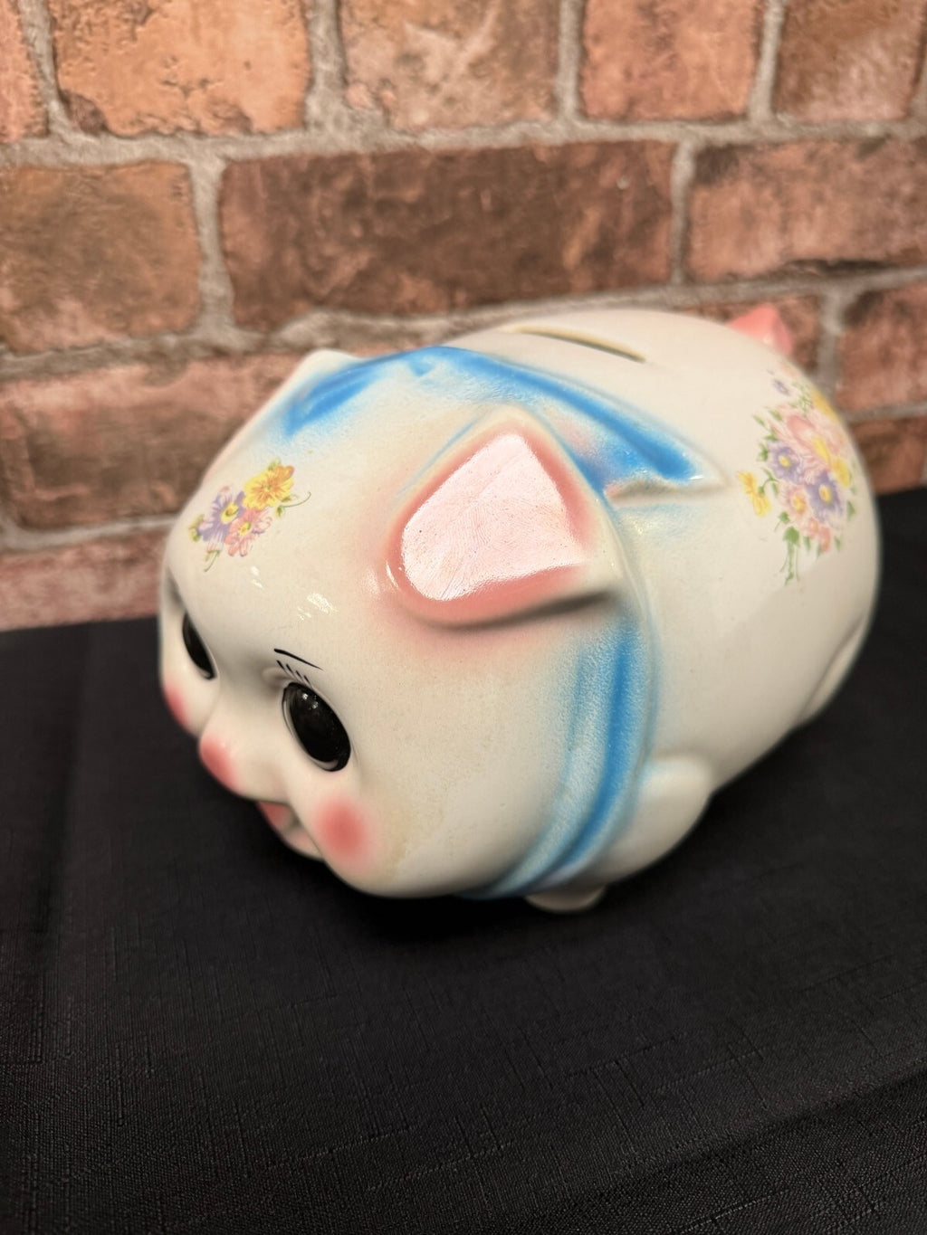 Kitsch Ceramic Pig Money Box