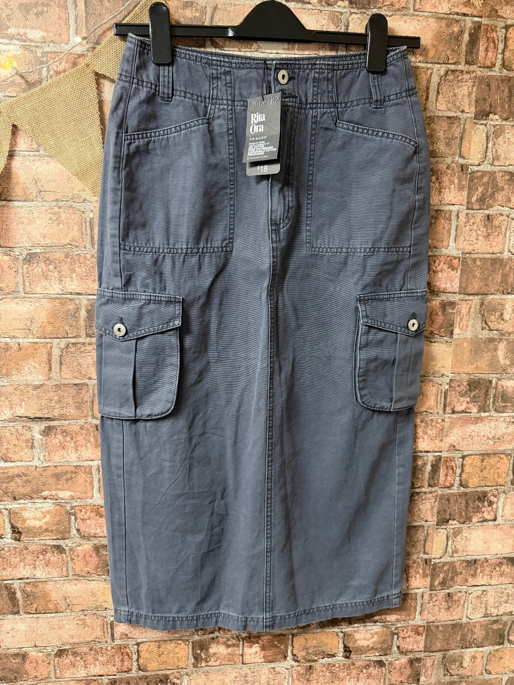 Rita Ora Charcoal Cargo Skirt - Size 10