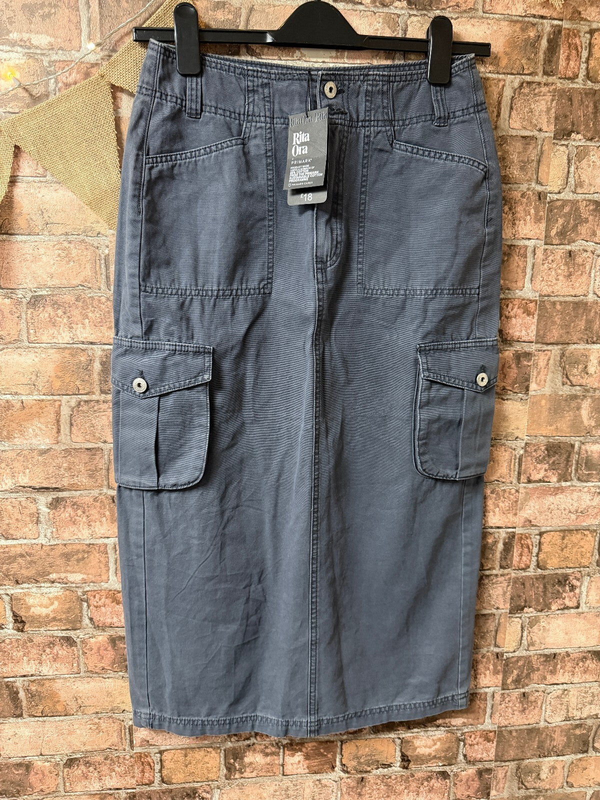 Rita Ora Charcoal Cargo Skirt - Size 10