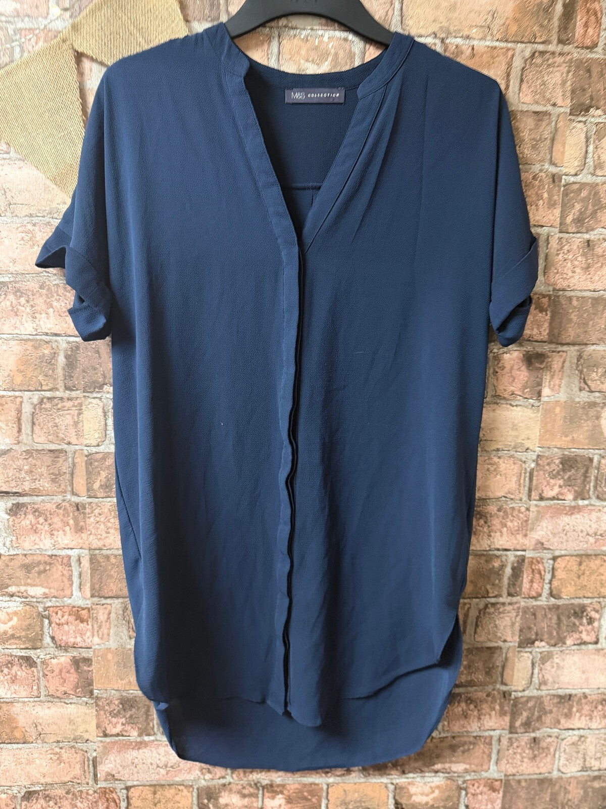 M&S Navy Long Top - Size 10
