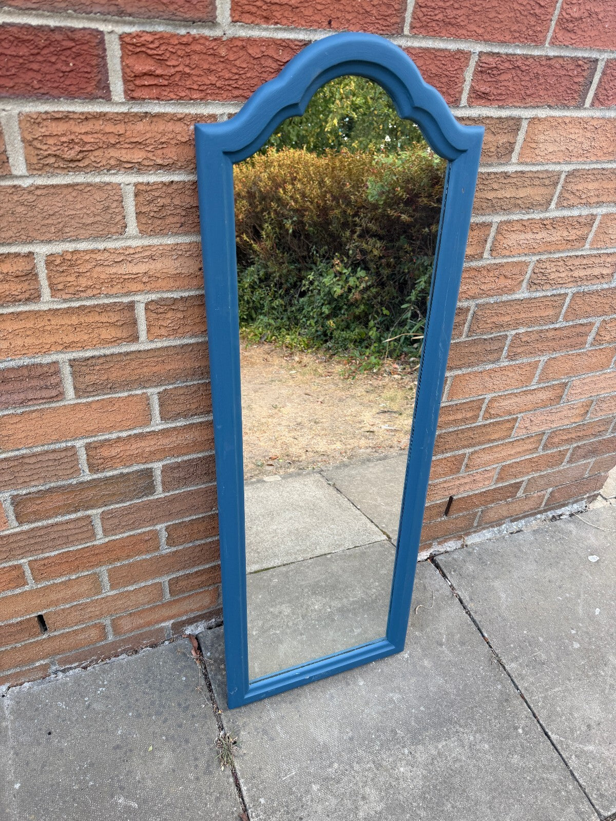 Blue Wooden Vintage Mirror