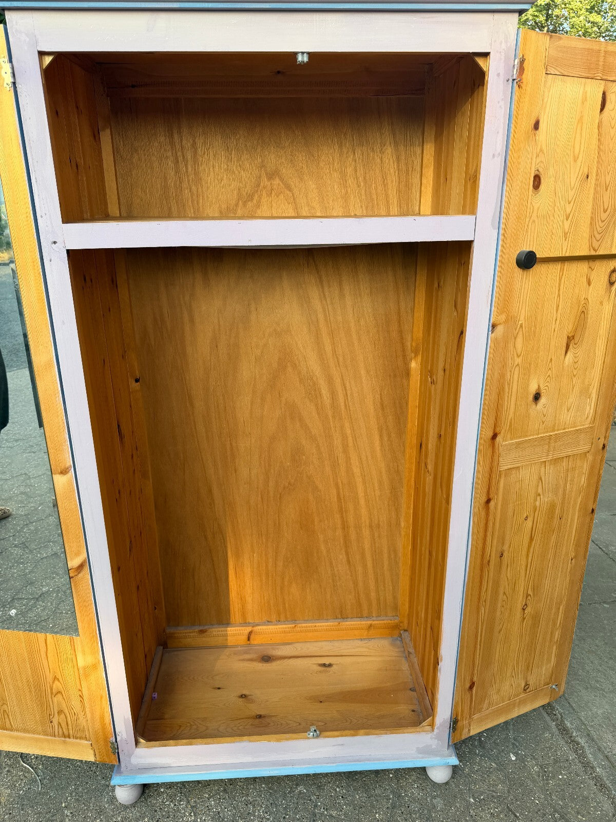Solid Pine Lilac Wardrobe