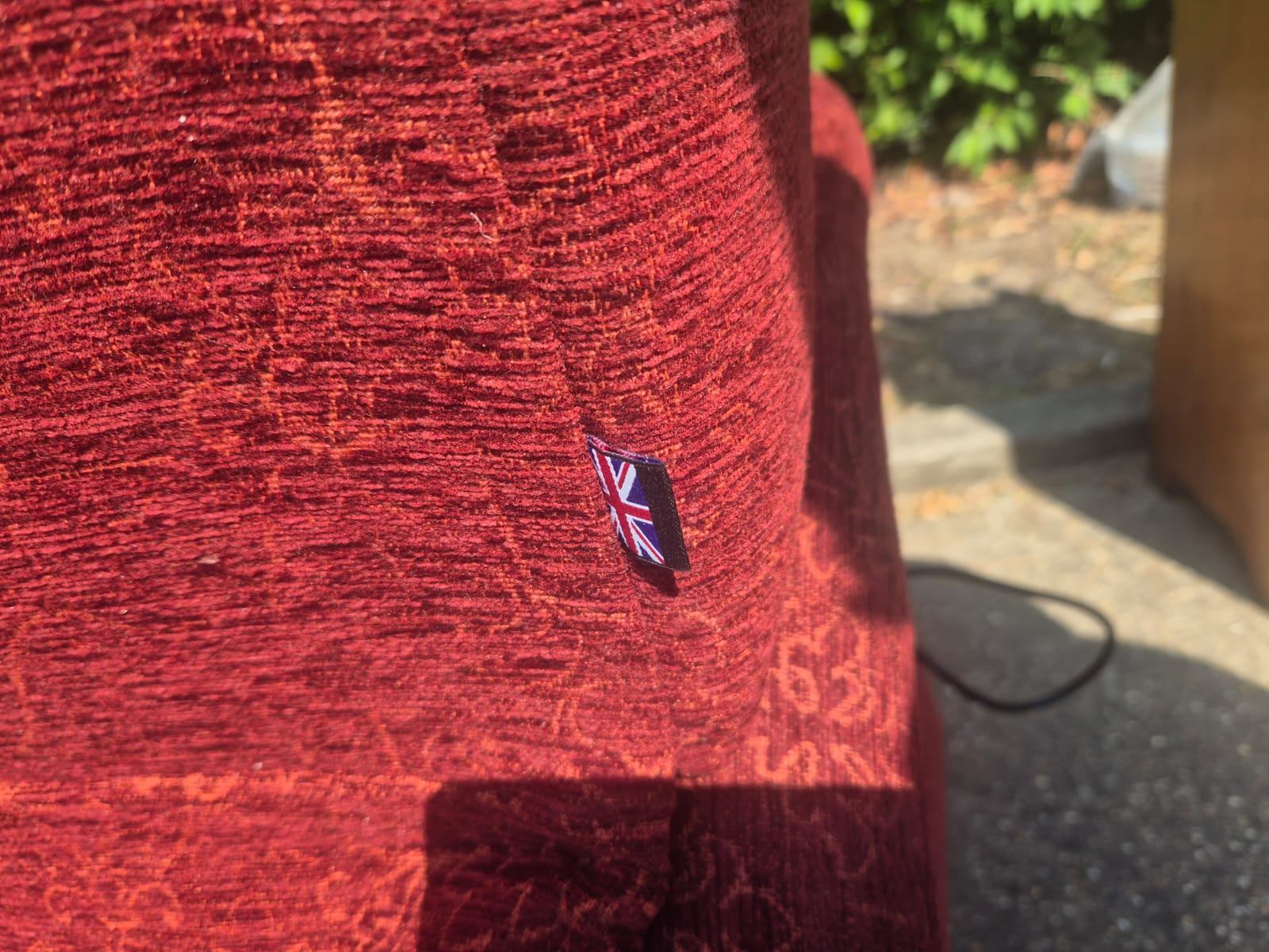 Rise and Recline Massaging Electric Burgundy Chair
