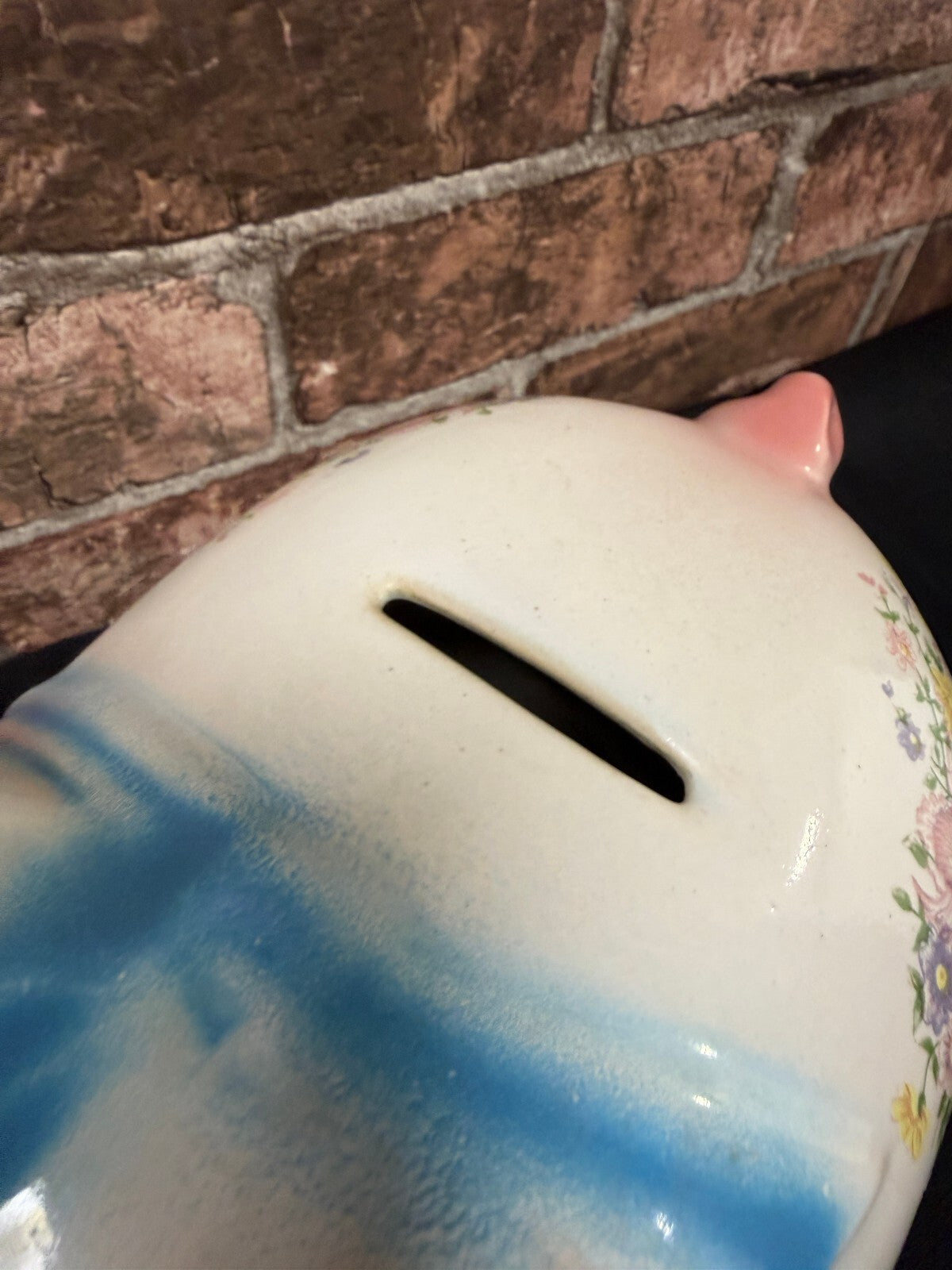Kitsch Ceramic Pig Money Box