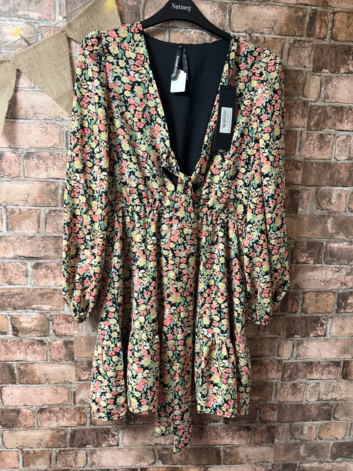 Elli White Floral Dress - Size 10