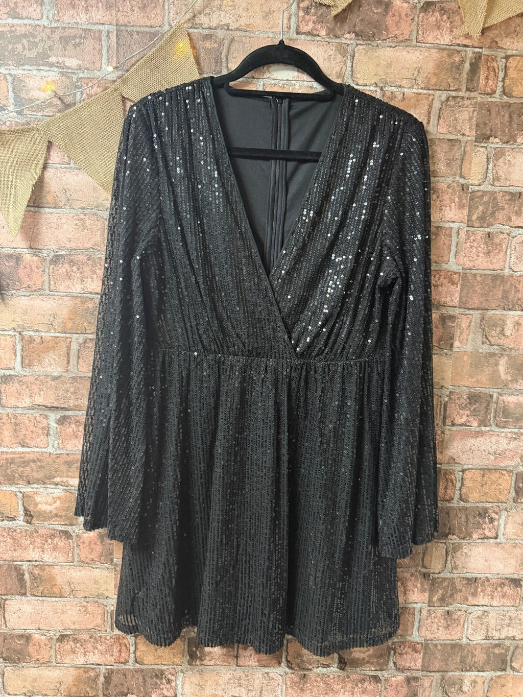 D&m Black Sequin Dress - Size 10