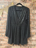 D&m Black Sequin Dress - Size 10