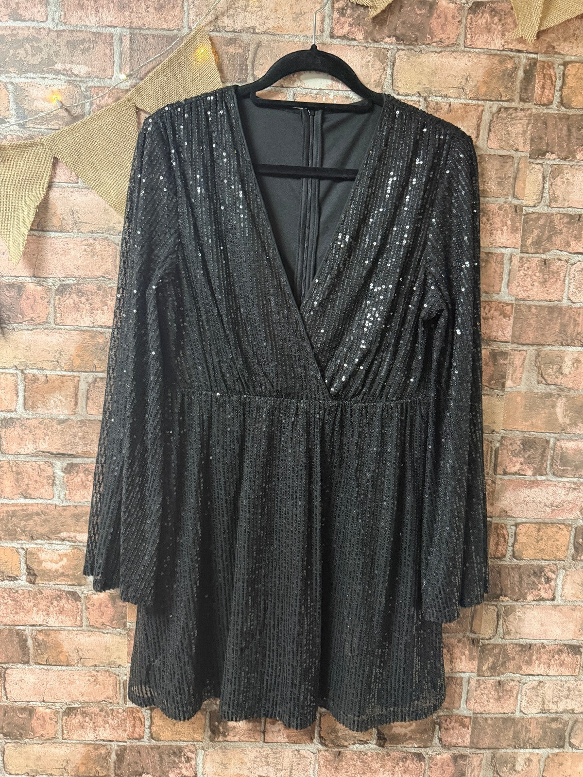 D&m Black Sequin Dress - Size 10