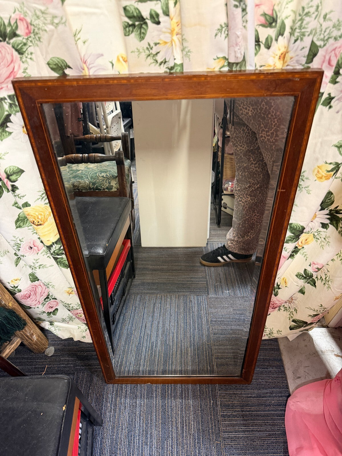 Solid Wood Large Mirror