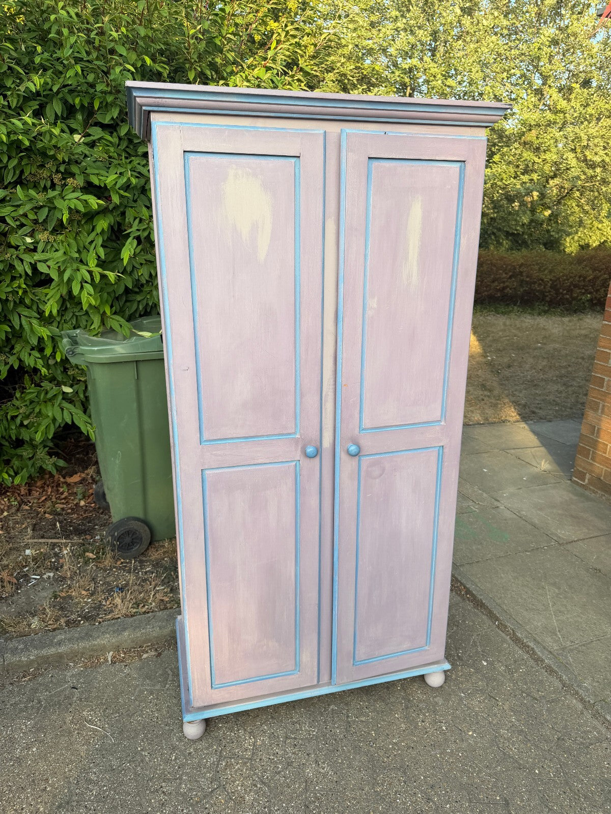 Solid Pine Lilac Wardrobe