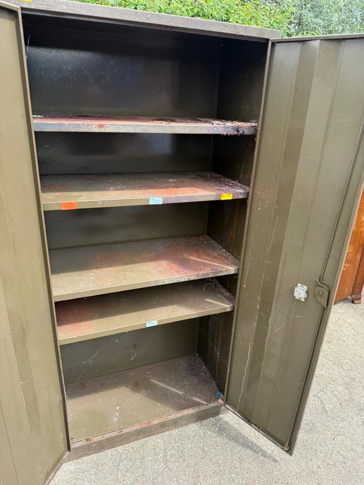 Triumph Vintage Industrial Metal Shelving Cabinet