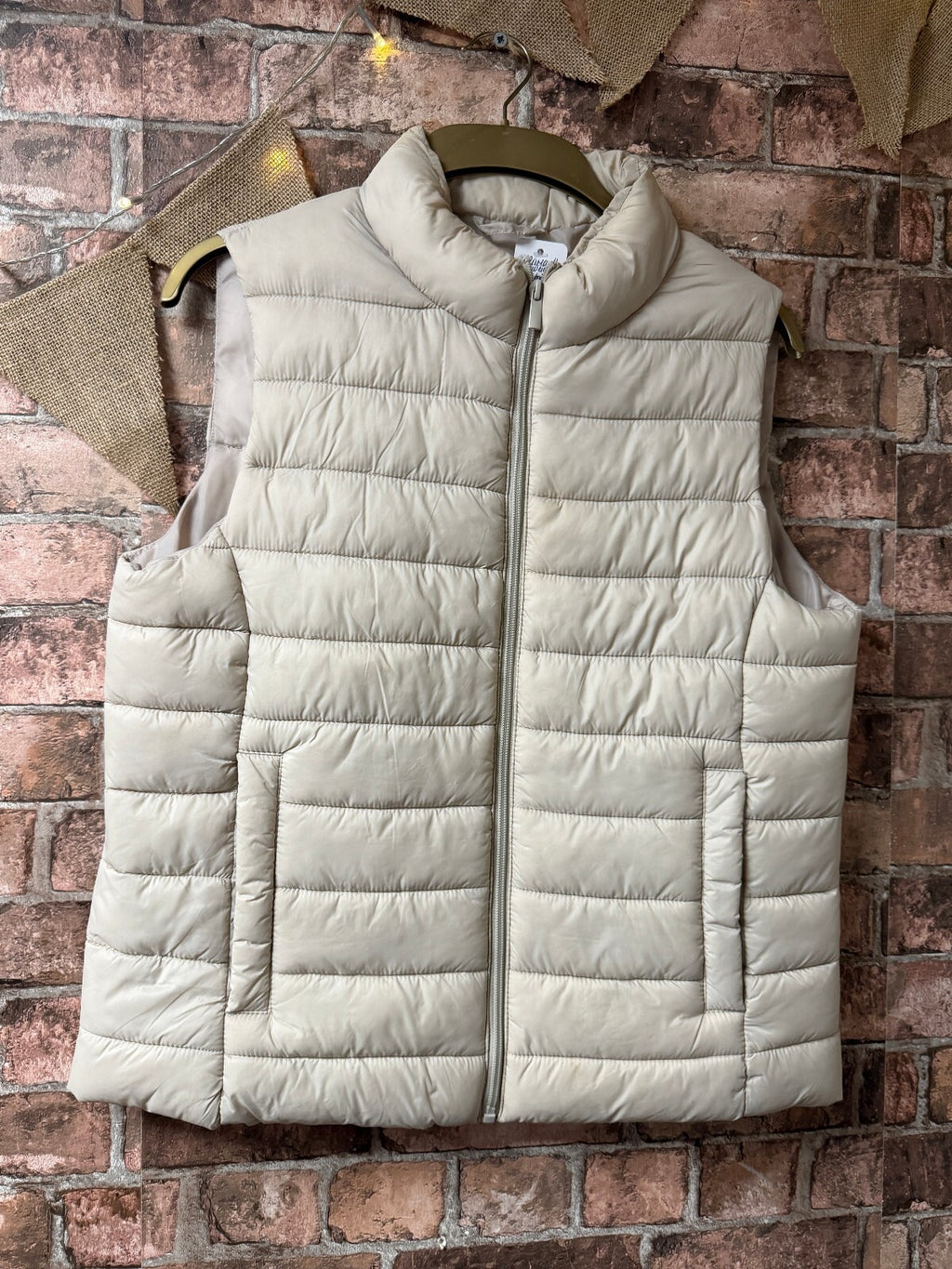 Primark Beige Lightweight Gilet Bodywarmer - Size 8
