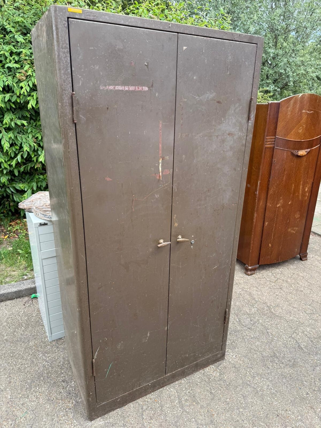 Triumph Vintage Industrial Metal Shelving Cabinet