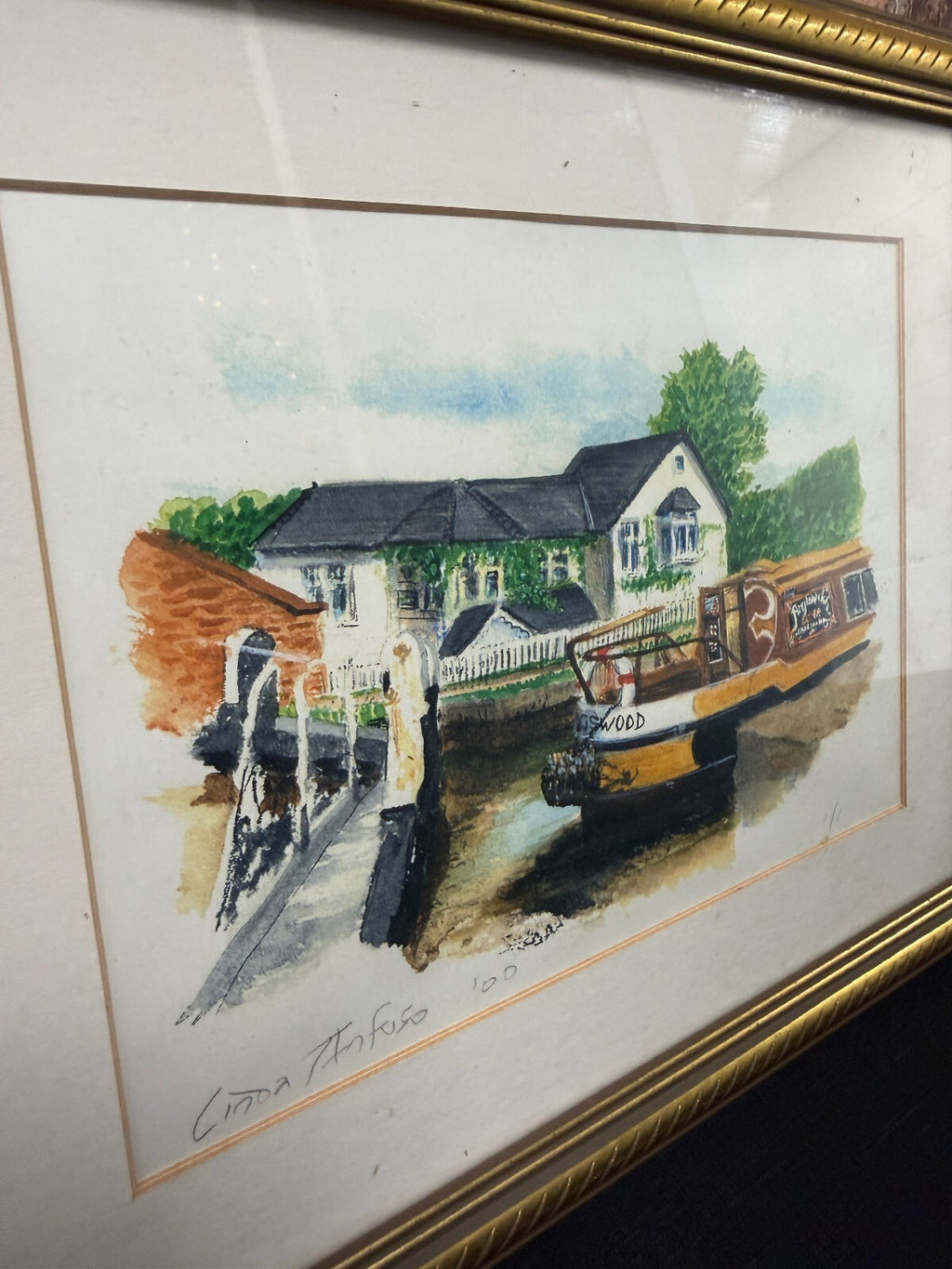 Linda Anfuso Framed and Signed Painting