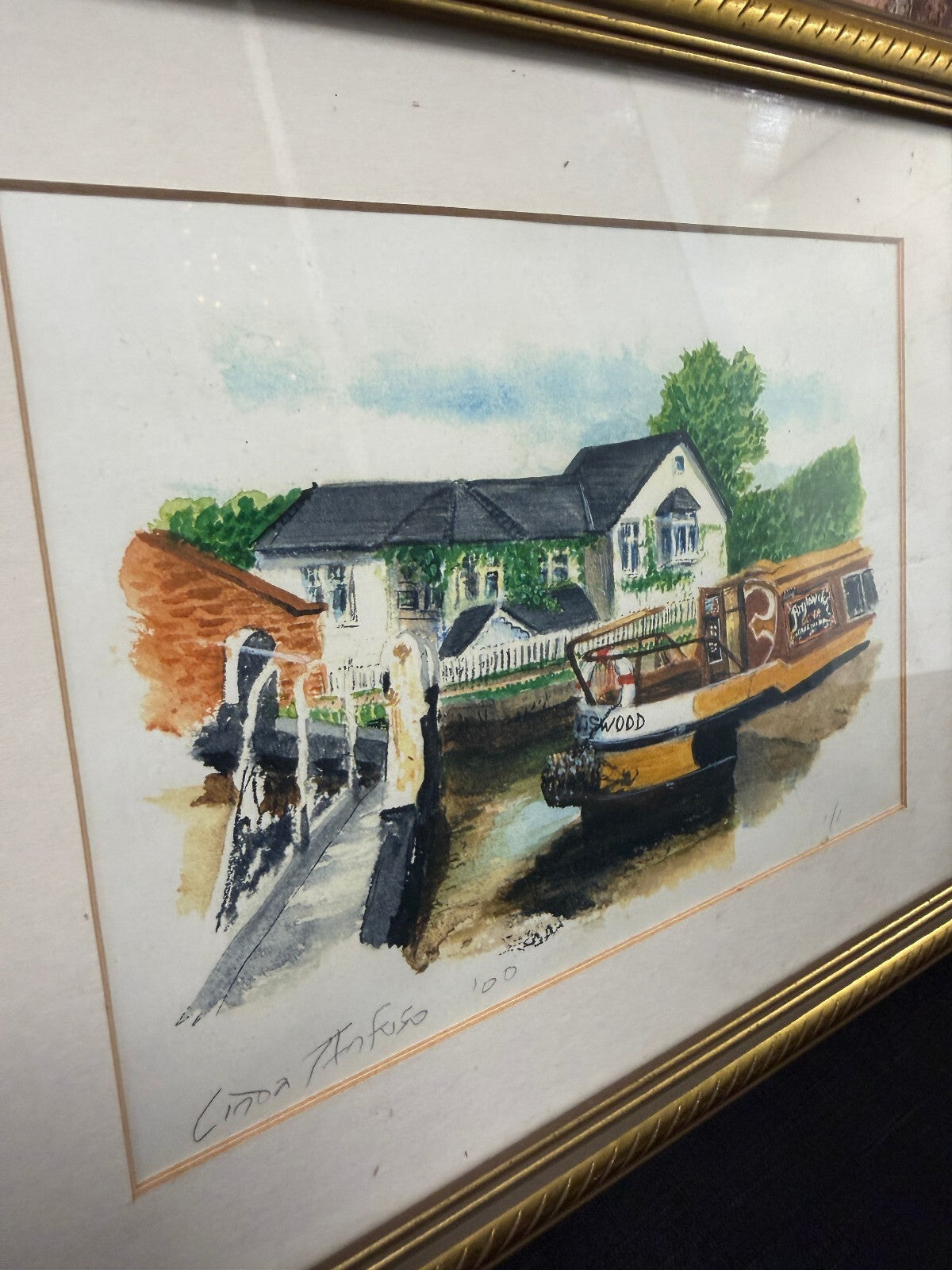 Linda Anfuso Framed and Signed Painting