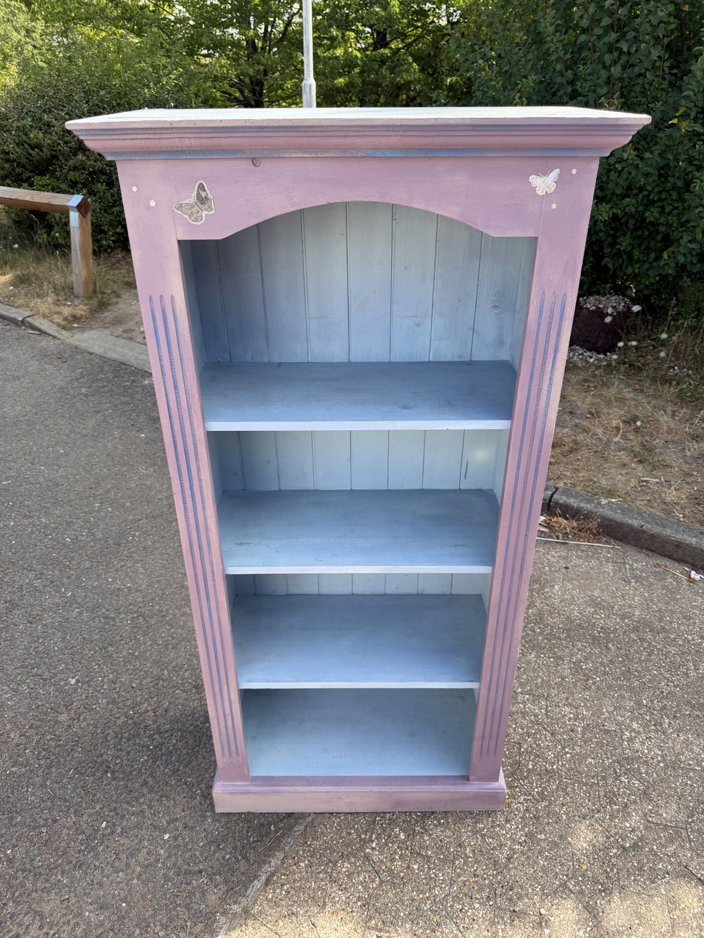 Solid Pine Lilac Bookcase