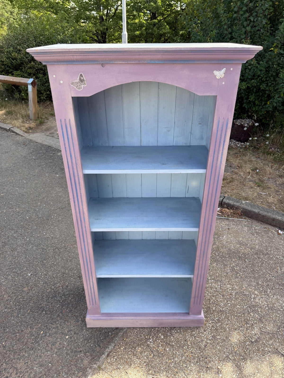 Solid Pine Lilac Bookcase
