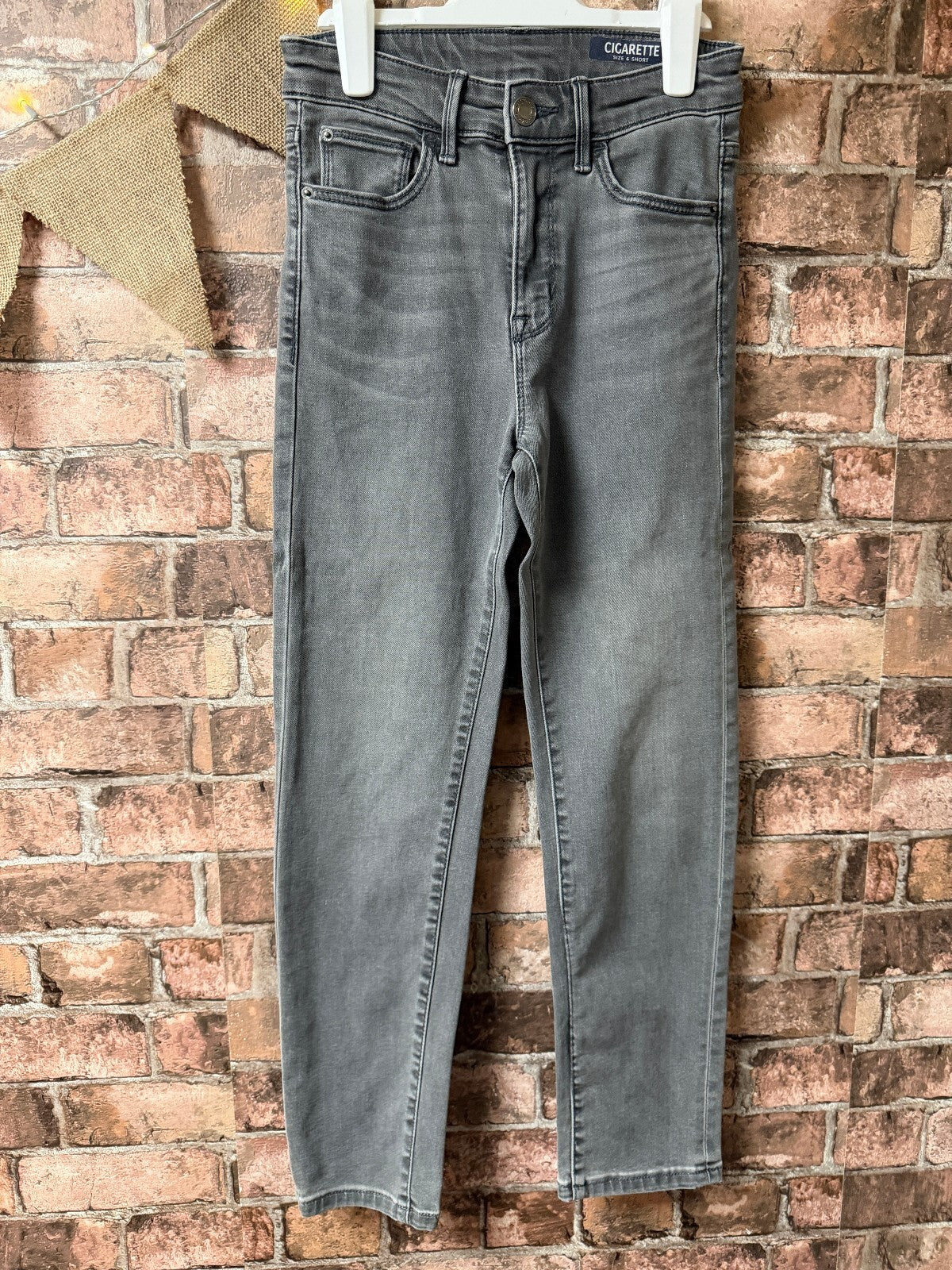 M&S Grey Cigarette Jeans - Size 6 Short