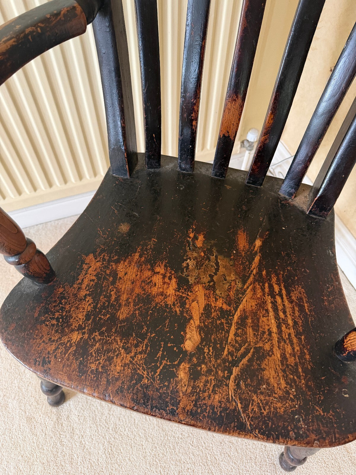 Antique Grandfather Windsor Carver Chair