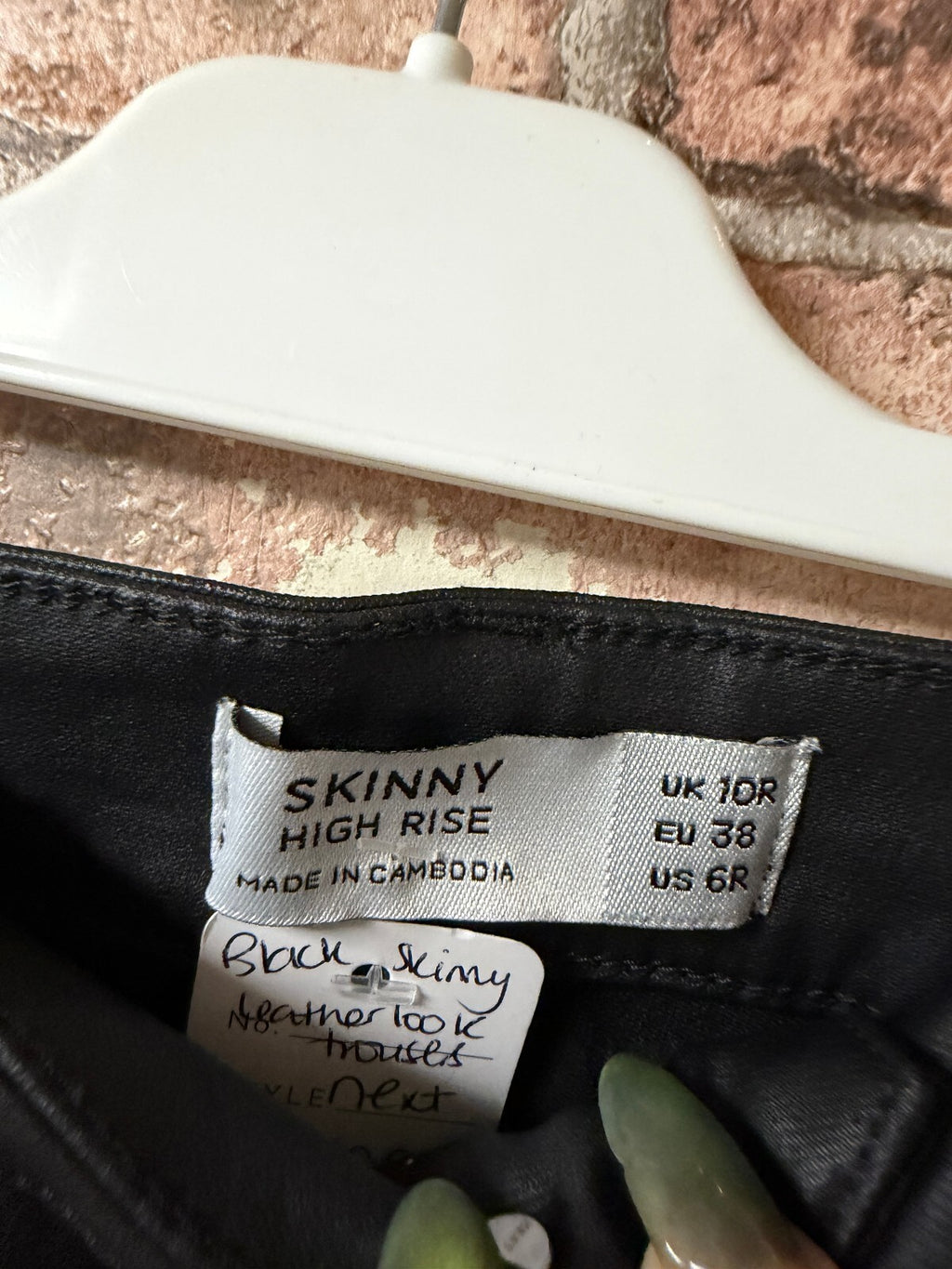 Next Black High Rise Skinny Jeans - Size 10R