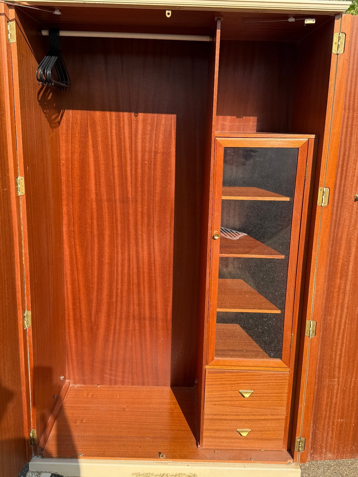 Cream French Louis Style Wooden Wardrobe