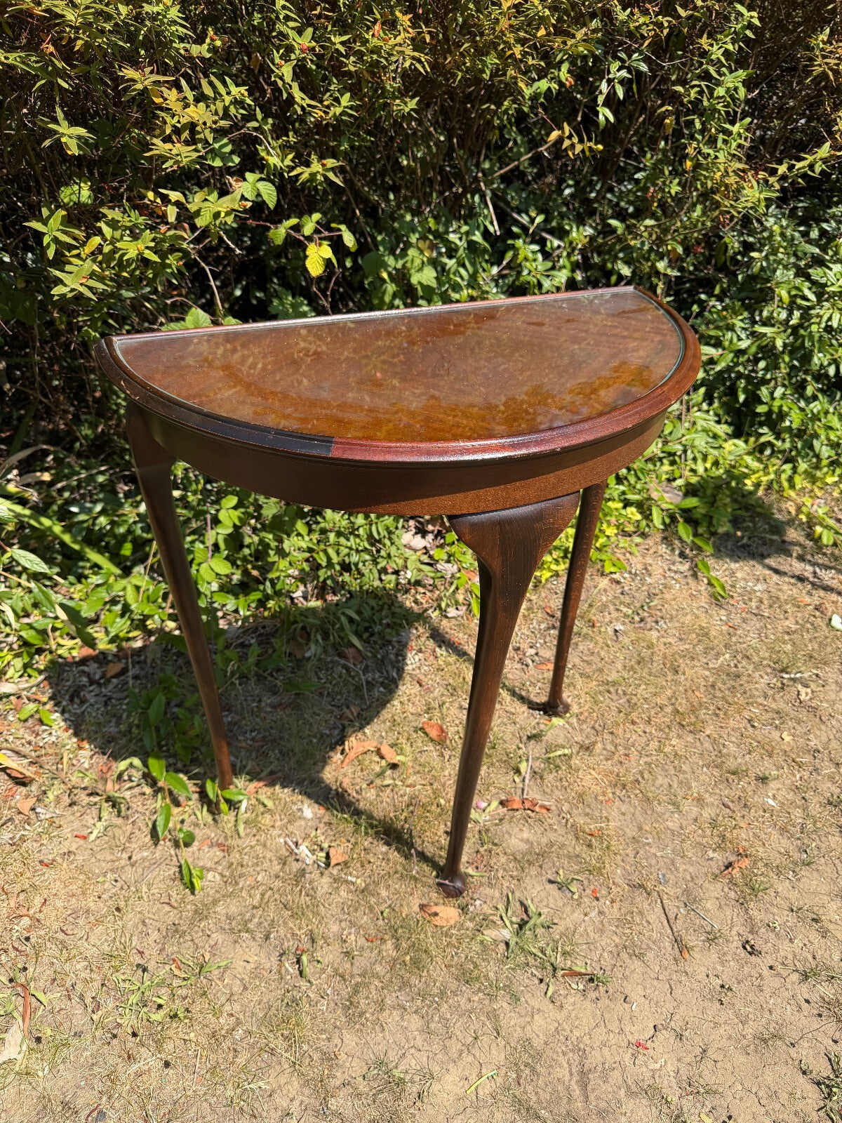 Antique Half Moon Hall Table