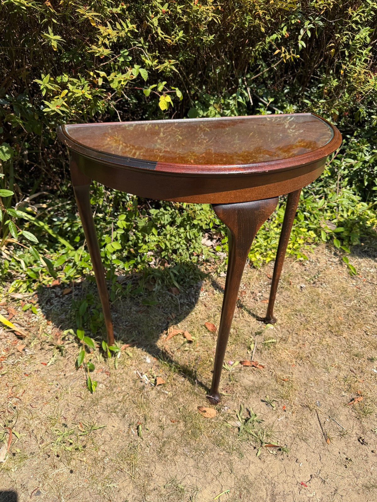 Antique Half Moon Hall Table