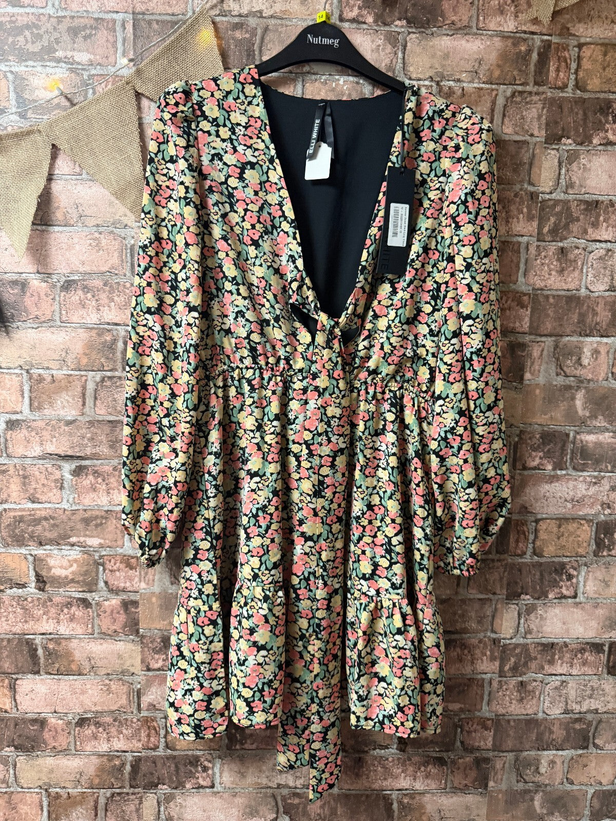 Elli White Floral Dress - Size 10